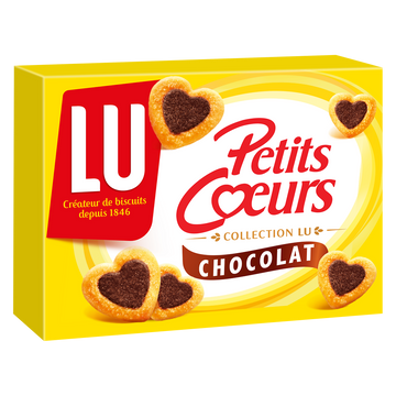 Biscuits Petits Coeurs au chocolat LU - Paquet de 125g