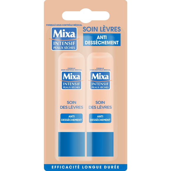 Baume à lèvres Soin réparateur Anti-dessèchement MIXA - Stick x2