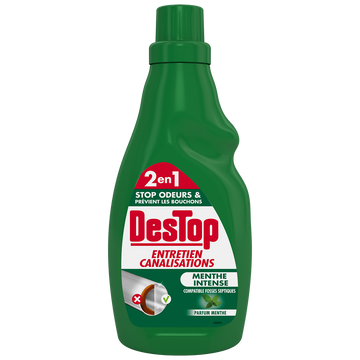 Entretien organique pour canalisations DESTOP, flacon de 750ml