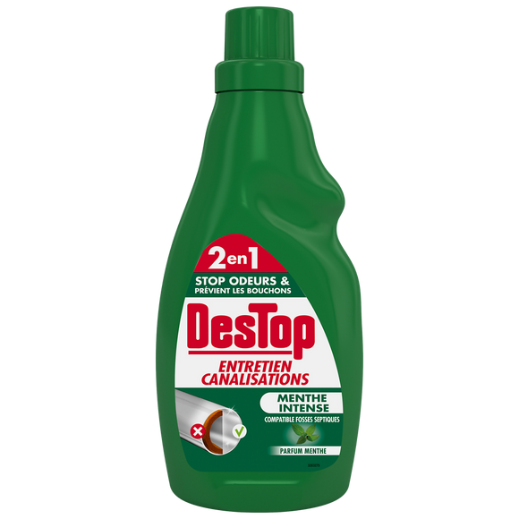 Entretien organique pour canalisations DESTOP, flacon de 750ml