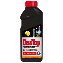 Gel déboucheur pro DESTOP, flacon de 500ml
