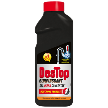 Gel déboucheur pro DESTOP, flacon de 500ml