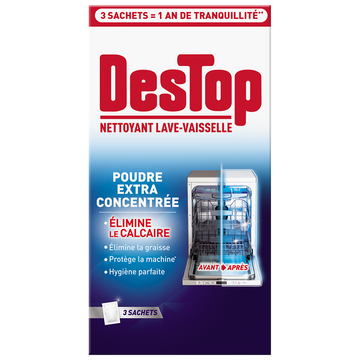 Nettoyant lave-vaisselle poudre extra concentrée DESTOP 3x50g