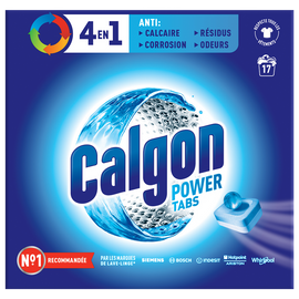 Nettoyant anti-calcaire 2 en 1 pour lave linge CALGON, 17 tabs, 221g
