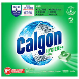 Nettoyant machine anti-calcaire hygiène+ CALGON, 17tabs, 221g