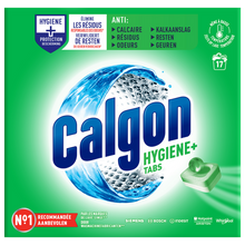 Nettoyant machine anti-calcaire hygiène+ CALGON, 17tabs, 221g