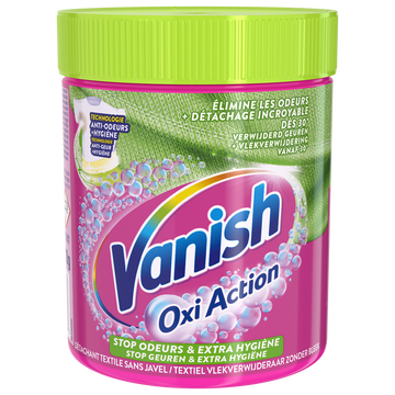 Détachant textile oxi action stop odeurs en poudre VANISH, pot de 470g