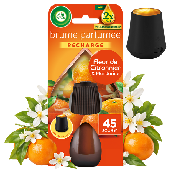 Désodorisant Recharge essential mist fleur de citronnier&mandarinier AIR WICK, 20ml