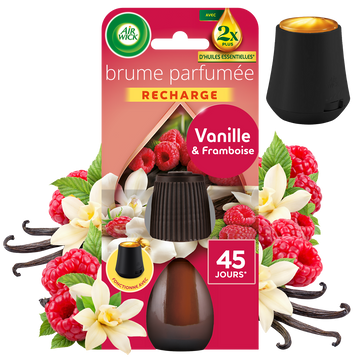 Désodorisant Recharge essential mist fleur de vanille AIR WICK, 20ml