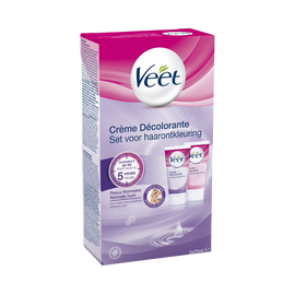 Crème décolorante visage et corps VEET, 2 tubes de 75ml, soit 150ml