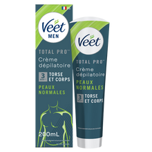 Crème dépilatoire peaux normal torse et corps men VEET, 200ML