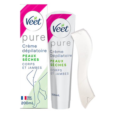 Crème Dépilatoire VEET Pure Peaux Sèches 200mL