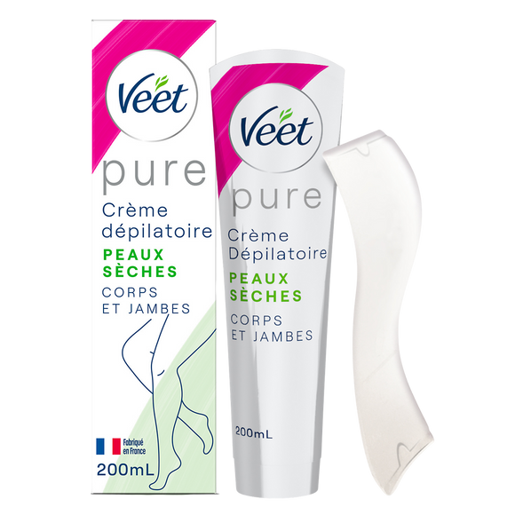 Crème Dépilatoire VEET Pure Peaux Sèches 200mL