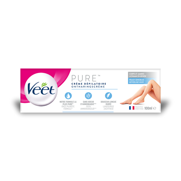 Crème dépilatoire minima peaux sensibles VEET 100ml