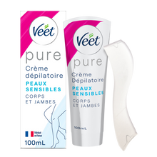 Crème dépilatoire Pure Corps Peaux Sensibles Longue Durée - VEET - 100ml