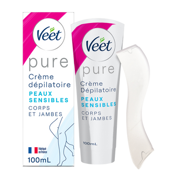 Crème dépilatoire Pure Corps Peaux Sensibles Longue Durée - VEET - 100ml