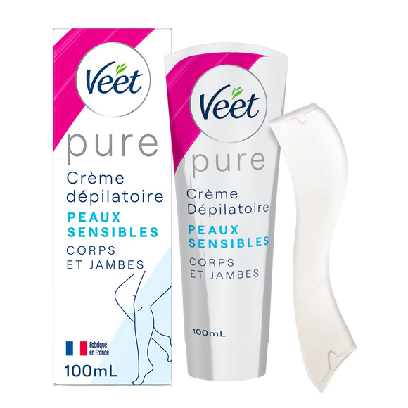Crème dépilatoire Pure Corps Peaux Sensibles Longue Durée - VEET - 100ml