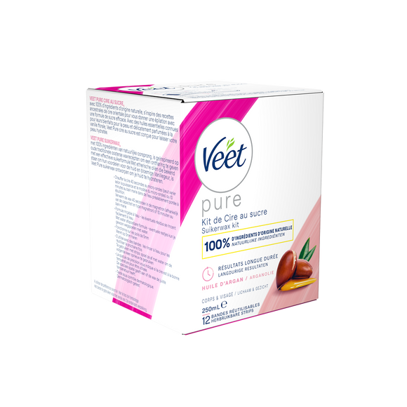 Cire dépilatoire Chaude au Sucre PURE huile d'argan VEET 250ml
