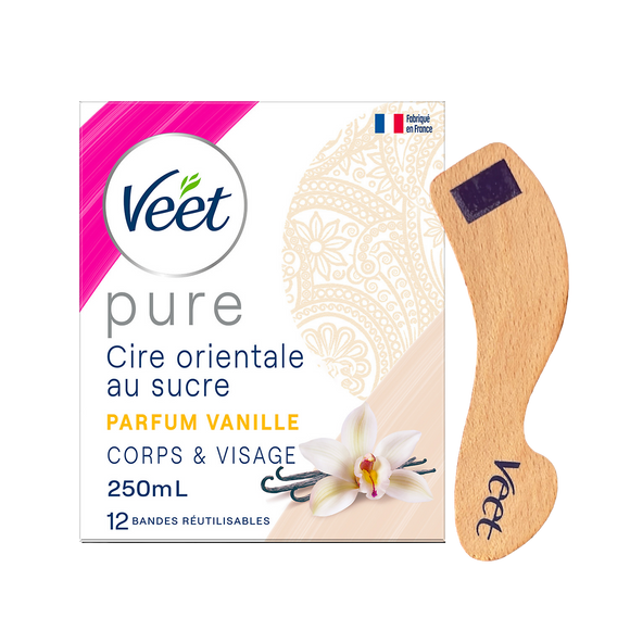 Cire Orientale Au Sucre Pure Naturelle Bandes Réutilisables - VEET - 250ml