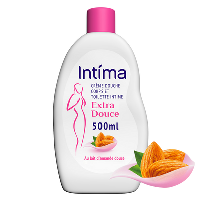 Crème Douche Intime 2 En 1 Extra Douce Lait D'Amande - INTIMA - 500ml