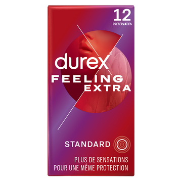 Préservatifs Feeling Extra Fins & Extra Lubrifés - DUREX - x12