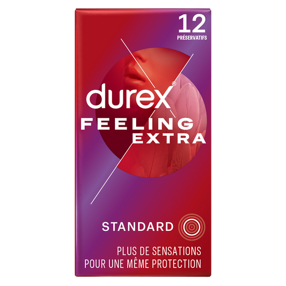 Préservatifs Feeling Extra Fins & Extra Lubrifés - DUREX - x12