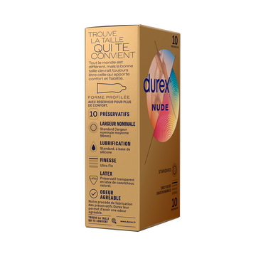 Préservatifs Nude Ultra Fins & Lubrifiés - DUREX - x10