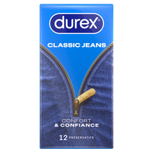 Préservatifs DUREX classique jeans confort et confiance x12