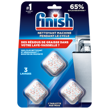 Nettoyant machine pendant le cycle de lavage FINISH, x3 boîte