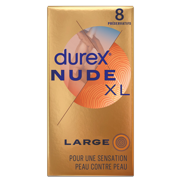Préservatifs Nude XL DUREX x8