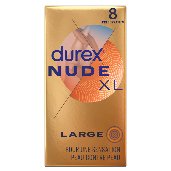 Préservatifs Nude XL DUREX x8
