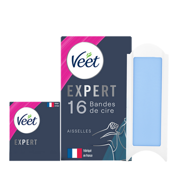 Veet Bande de Cire Expert Aisselles Peaux Sensibles x16