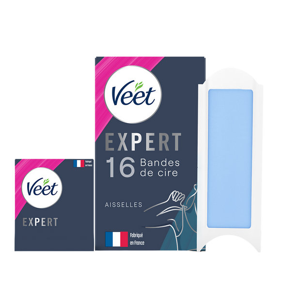 Veet Bande de Cire Expert Aisselles Peaux Sensibles x16