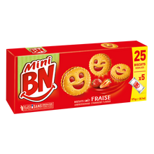 Mini biscuits fourrés goût fraise BN, x5 soit 175g