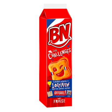 Biscuits fourrés goût fraise BN x16 285g