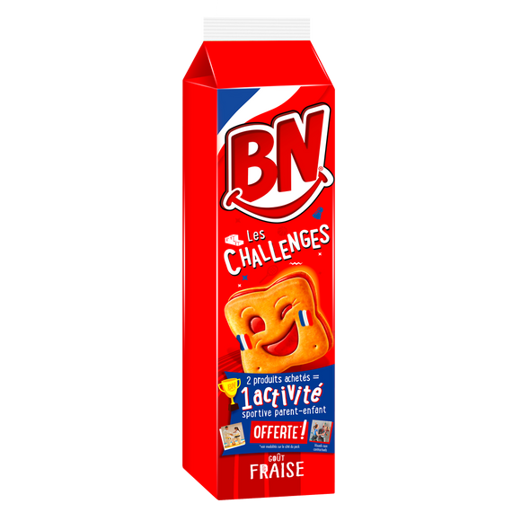 Biscuits fourrés goût fraise BN x16 285g