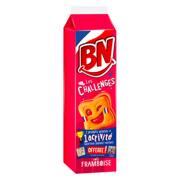 Biscuits fourrés goût framboise BN x16 285g