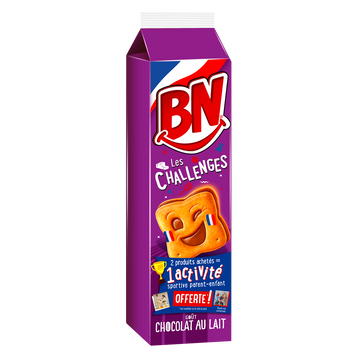 Biscuits fourrés chocolat lait BN, x16, 285g