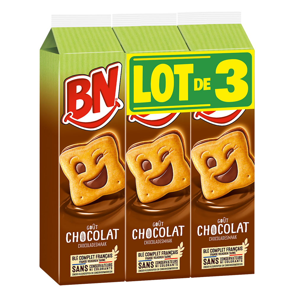 Biscuits fourrés chocolat BN x48, 855g