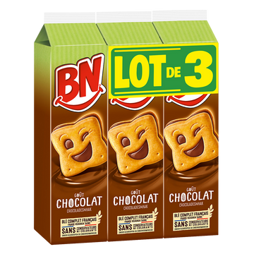 Biscuits fourrés chocolat BN x48, 855g