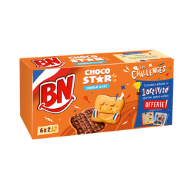 Biscuits sablés nappés de chocolat au lait BN 195g