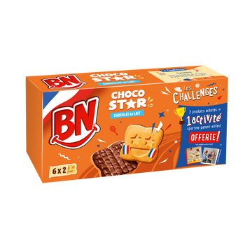 Biscuits sablés nappés de chocolat au lait BN 195g