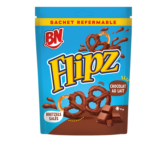 BN flipz enrobés de chocolat au lait, 90g