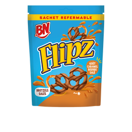 Bretzels enrobés saveur caramel beurre salé BN, 90g