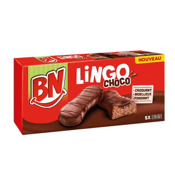BN moëlleux lingo chocolat x5, 170g
