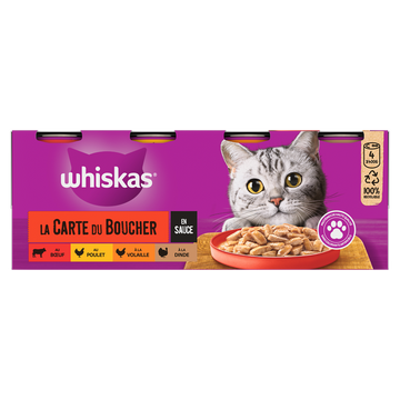 Boîtes chat La Carte du Boucher en sauce WHISKAS - 4x400g