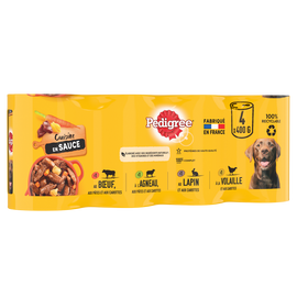 Boîtes chien Les cuisinés en sauce PEDIGREE - 4x400g