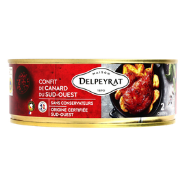 Confit canard 2 cuisses IGP Sud/Ouest DELPEYRAT boîte 775g
