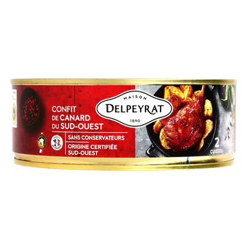 Confit canard 2 cuisses IGP Sud/Ouest DELPEYRAT boîte 775g