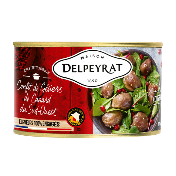 Gesiers confits de cnrd igp sud-ouest DELPEYRAT bocal 385g